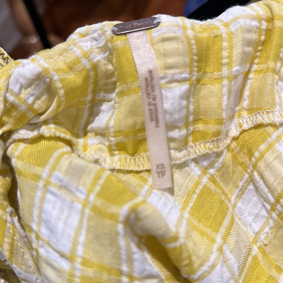 FREE PEOPLE BEACH CLUB MAXI DRESS YELLOW GINGHAM SZ XS - Picture 6 of 6